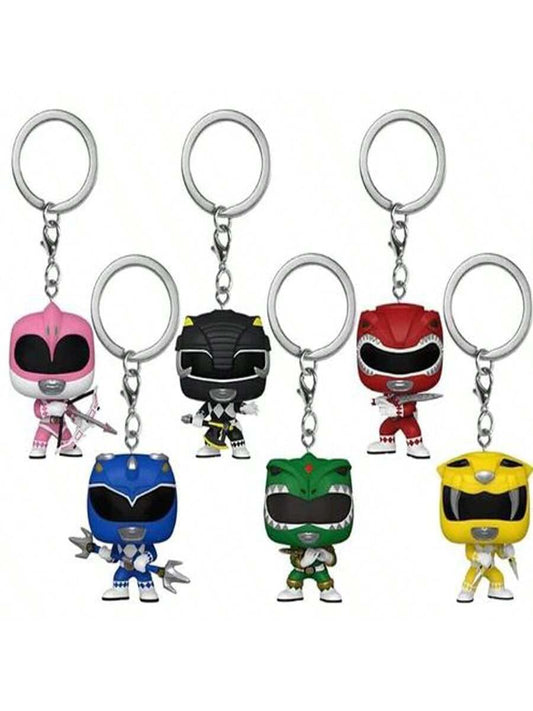 Pop! Pocket  Power Rangers 30th Anni. Set Of 6 KeyChain Figures