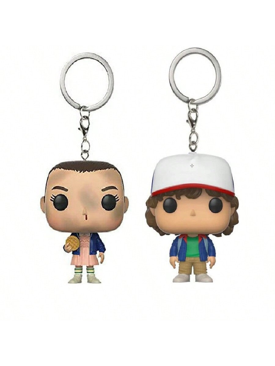 Pop Pocket Eleven With Eggo & Dustin Pack Of 2 KeyChain Vinyl Figures