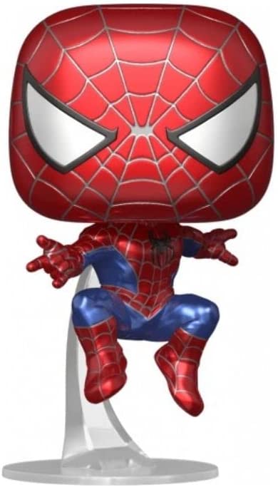 POP Marvel Friendly Spider-Man No Way Home Exclusive, Metallic Action Figure