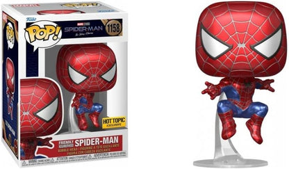 POP Marvel Friendly Spider-Man No Way Home Exclusive, Metallic Action Figure